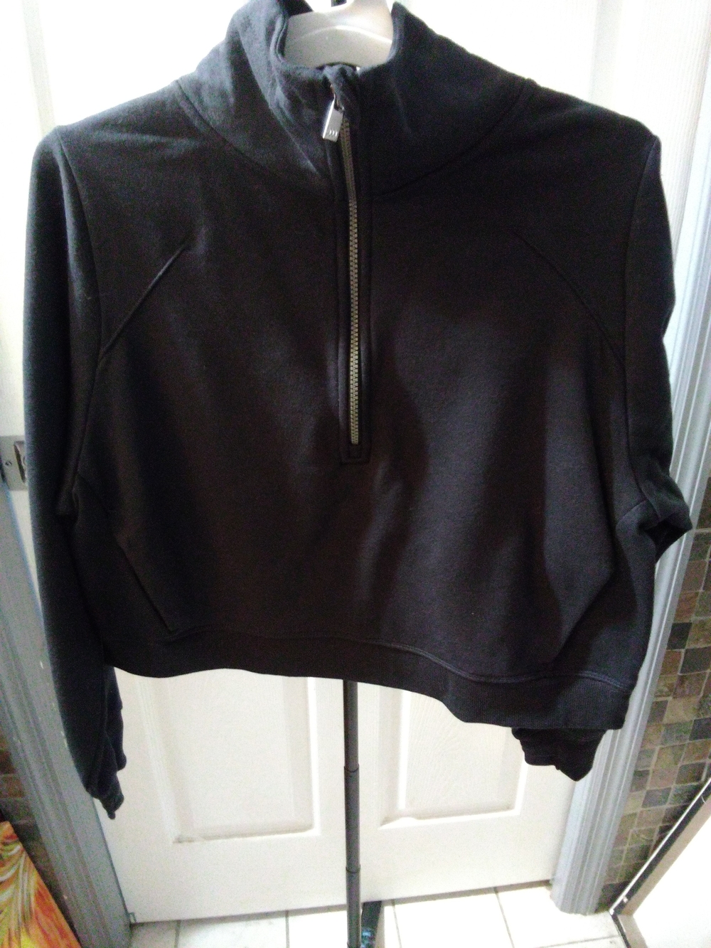 all in motion Black Half-Zip Hooded Sweatshirt - Picture 3 of 4